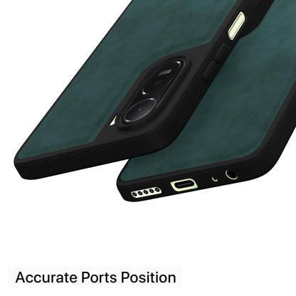 Redmi A7 Pro/Poco C85x 5G Leather phone cover in green by Pikkme – photo 4