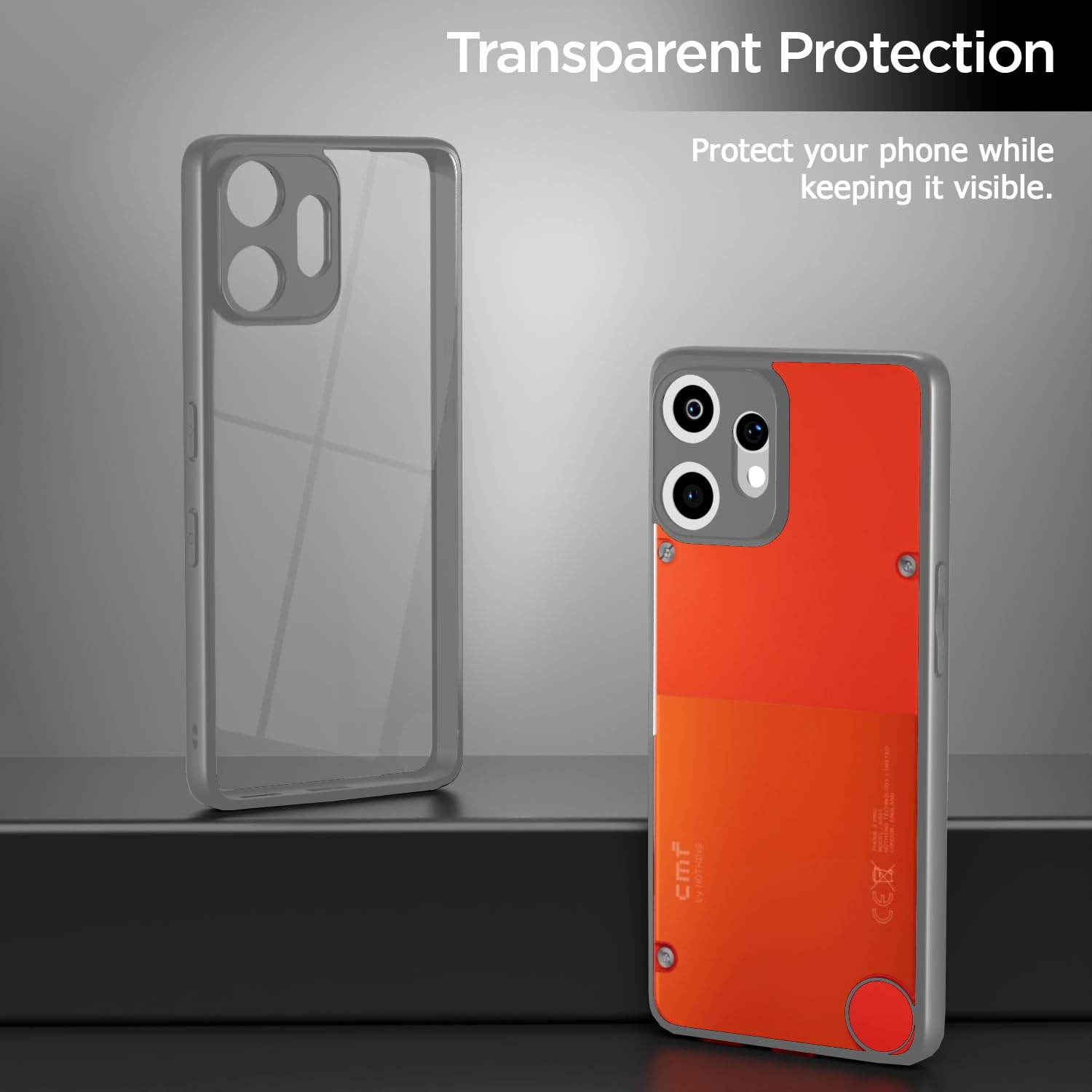 Pikkme CMF by Nothing Phone 2 Pro 5G Eagle 2 Shockproof Sleek Hybrid Armor Back Cover (Grey)