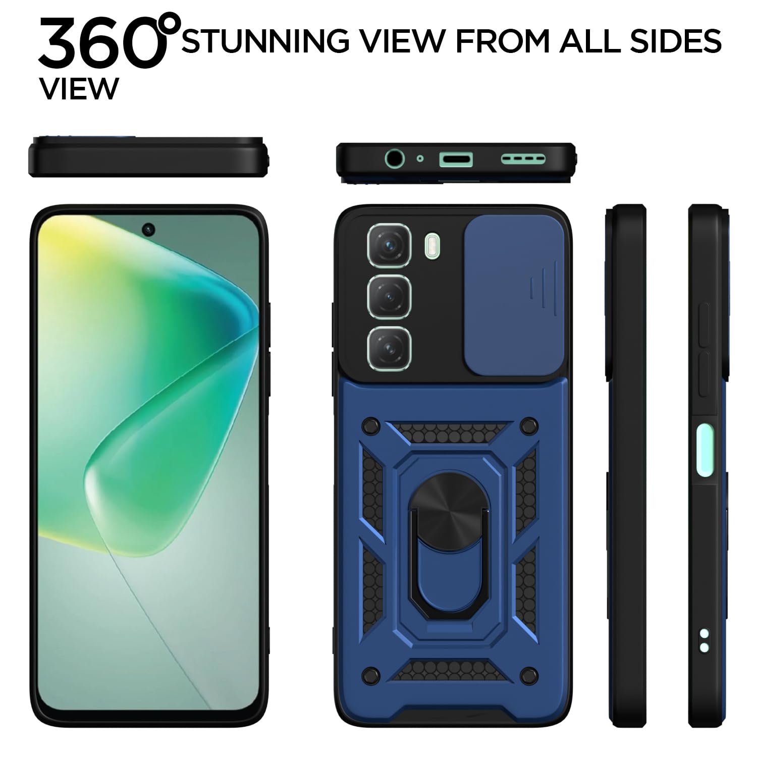 Pikkme Infinix Hot 50 5G/360 blue mobile back cover – photo 5
