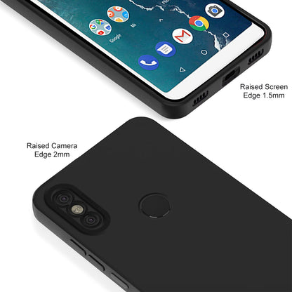 Pikkme Mi A2 Liquid Silicone Back Cover | Black