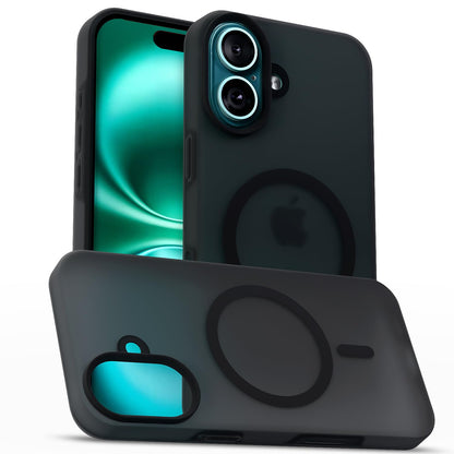 Black mobile back cover for iPhone 16 – Pikkme