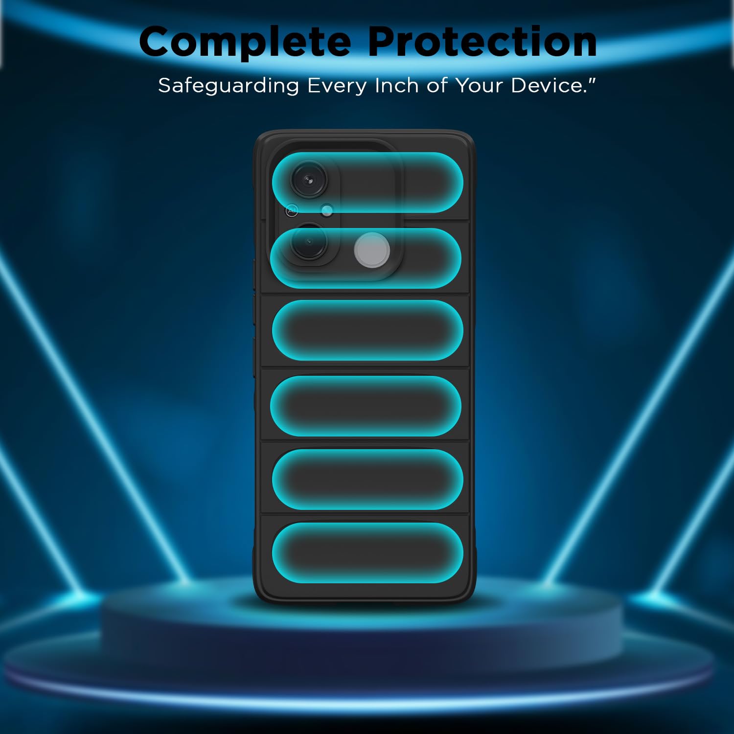 Black mobile cover for Redmi 12C/Poco C55 – Pikkme – photo 2