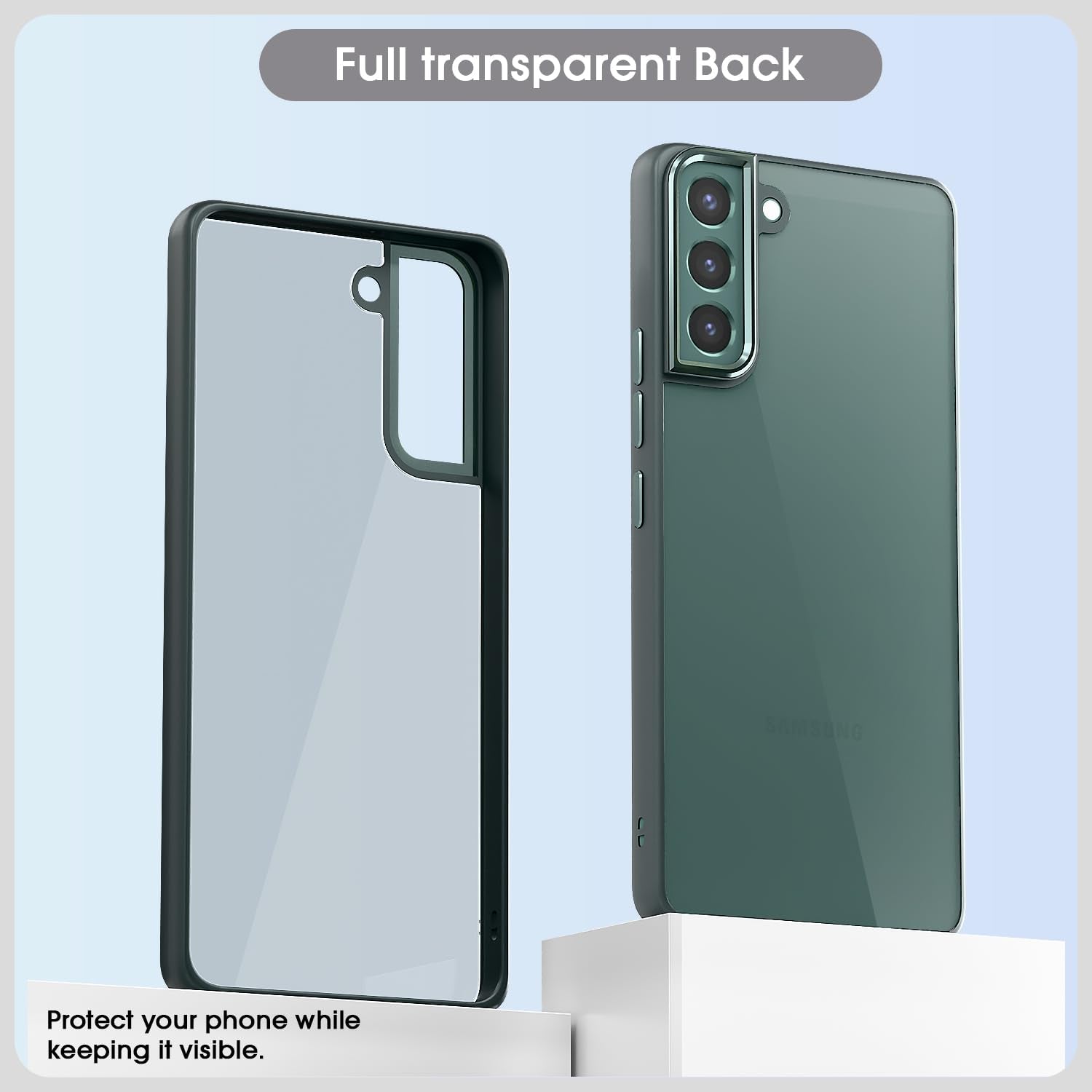 Samsung S22 Plus 5G mobile cover in dark green by Pikkme – photo 3