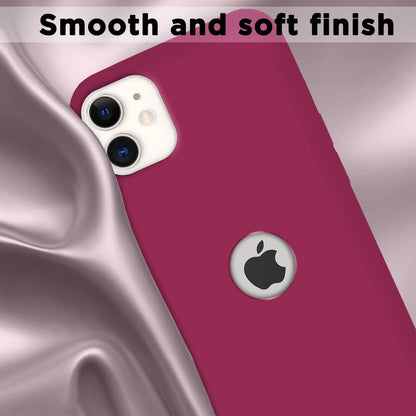 iPhone 11 Soft Silicone phone cover in maroon by Pikkme – photo 8