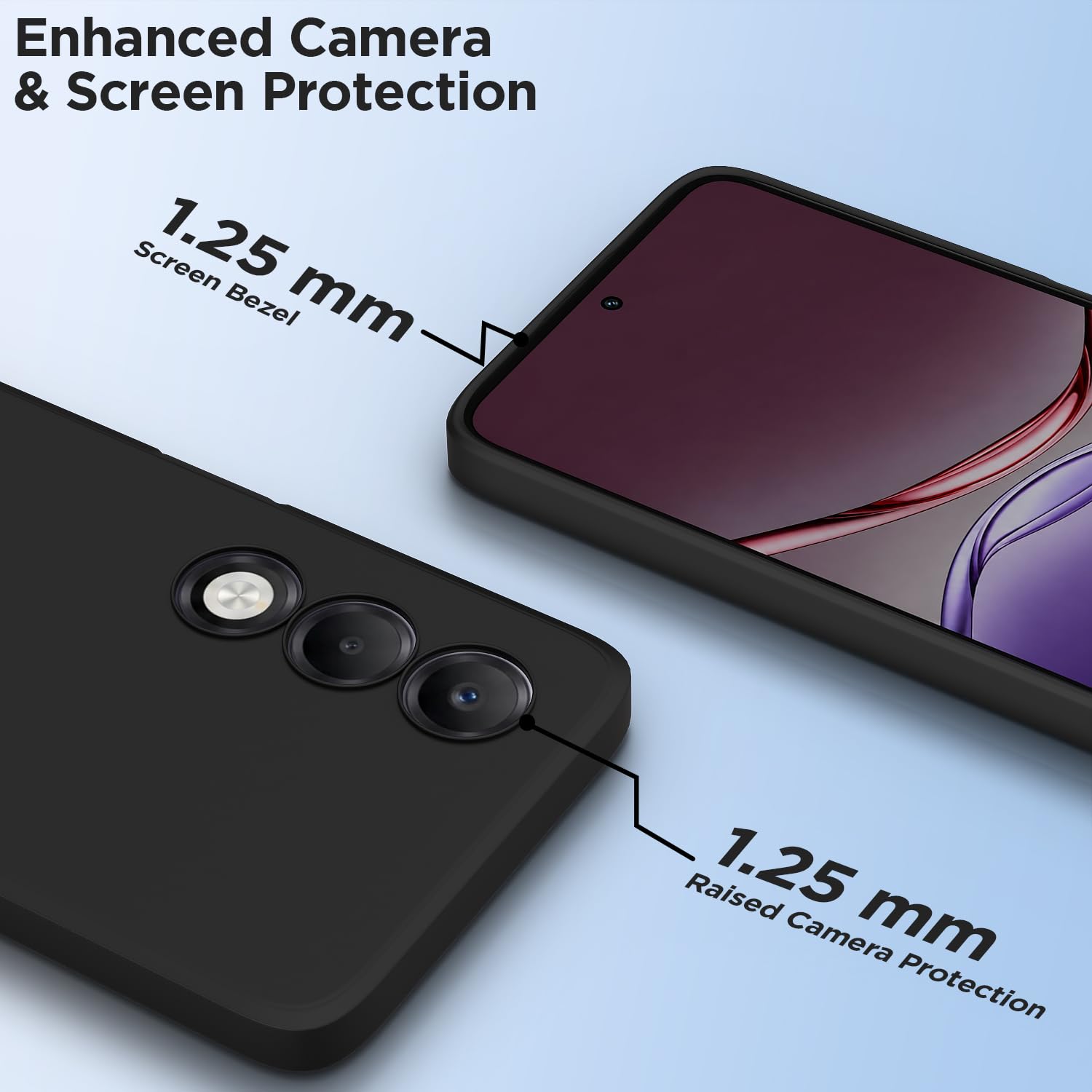Black Matte phone cover for Oppo K13x 5G – Pikkme – photo 2