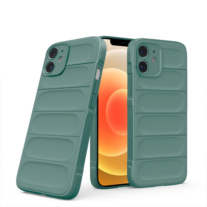 iPhone 12 Liquid Silicone mobile back cover in green by Pikkme