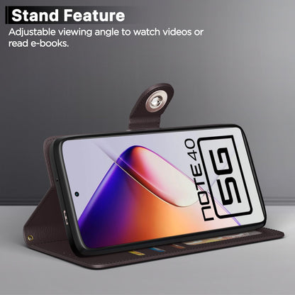 Pikkme Infinix Note 40 5G coffee wallet flip cover – photo 3