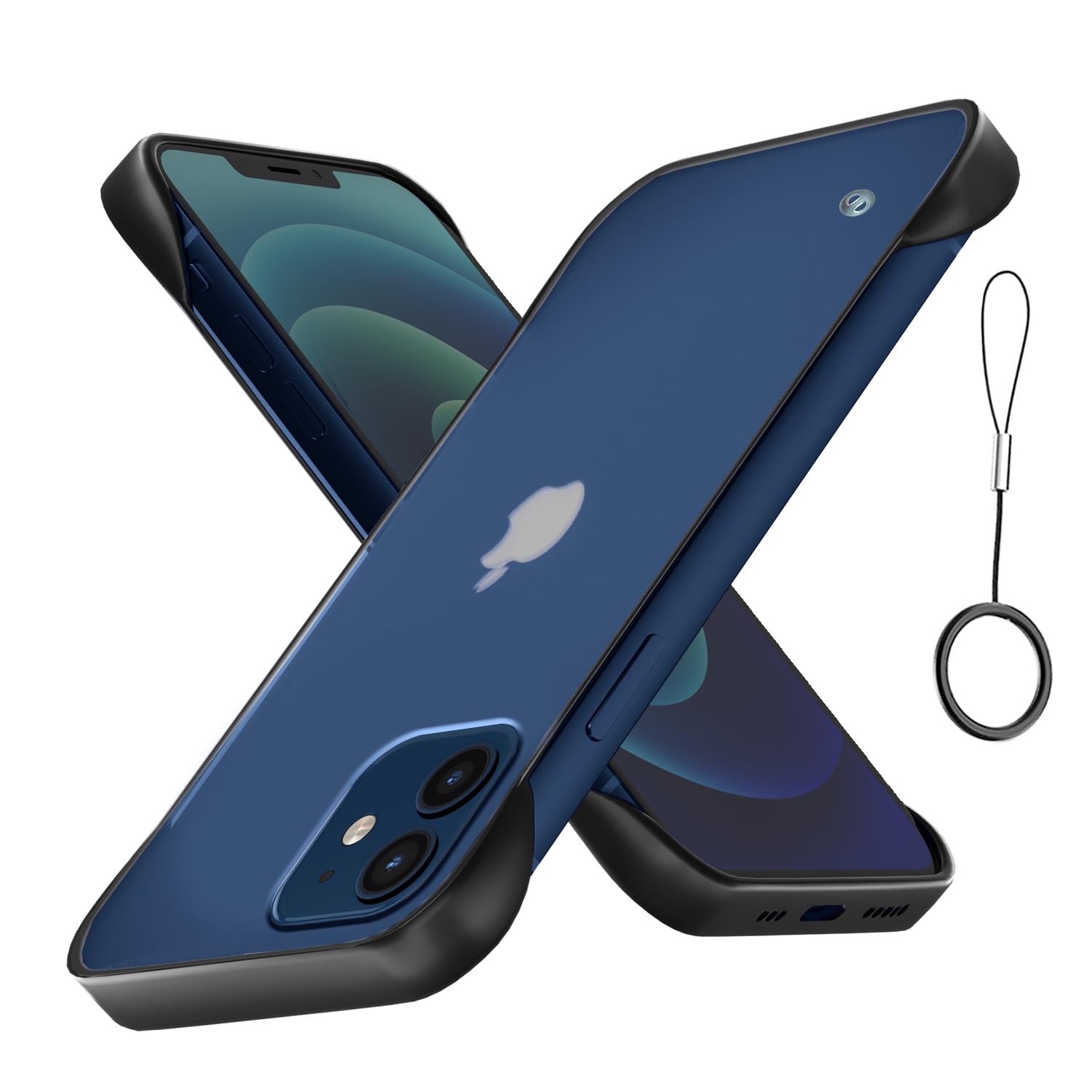 Pikkme iPhone 12 Frameless Back Cover (Black)