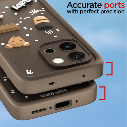 Pikkme OnePlus 13S 5G/3D Silicone brown mobile back cover – photo 4