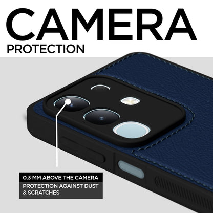Pikkme Vivo T4x 5G / iQoo Z10x 5G Leather Back Case | Blue