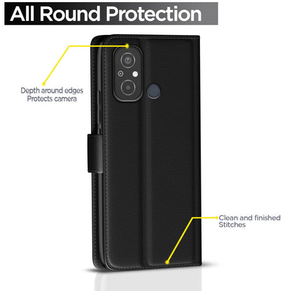 Pikkme black wallet flip cover for Redmi 12C/Poco C55 – photo 4