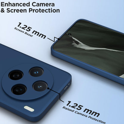 Pikkme Vivo X200 5G Liquid Silicone Back Cover (Blue)
