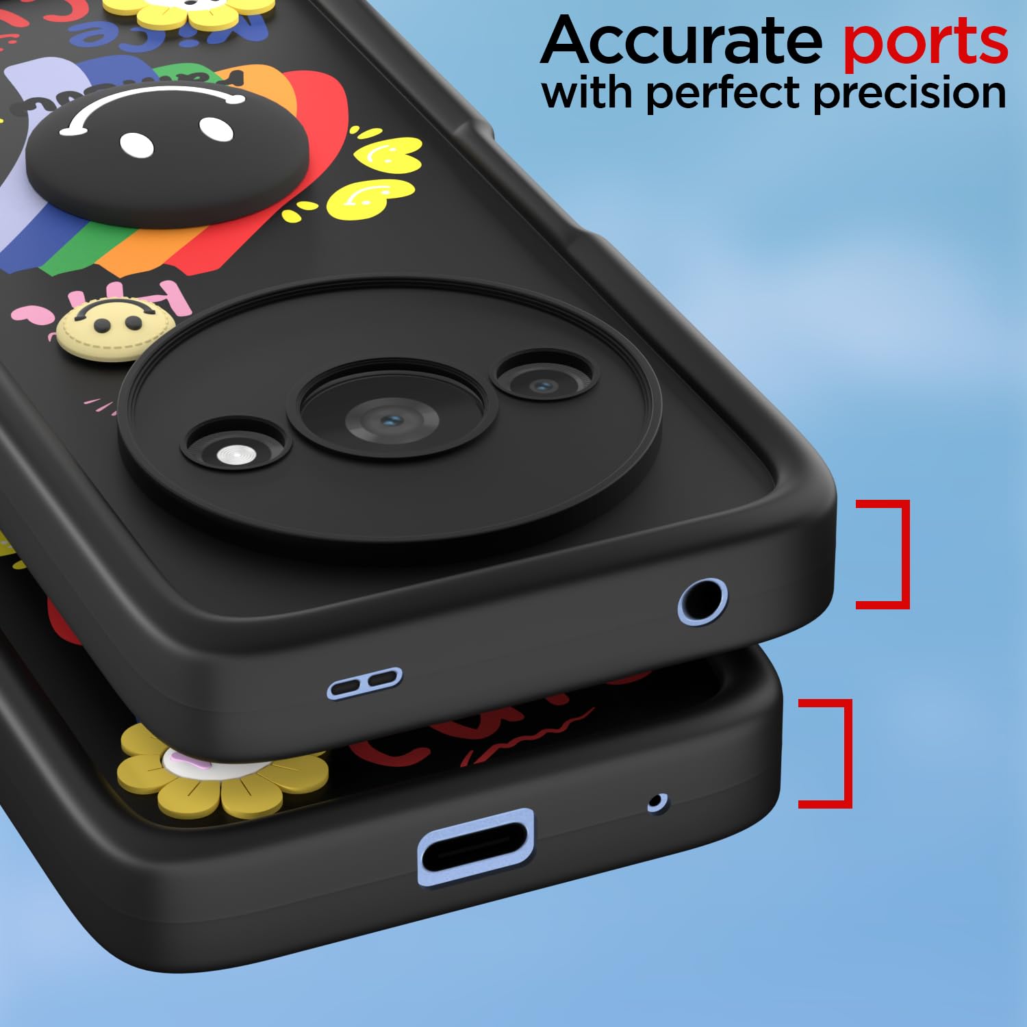 Redmi A3 (2024)/A3x/Poco C61 Soft Silicone phone cover in black by Pikkme – photo 4