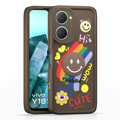 iQOO Z9 Lite 5G/Vivo T3 Lite 5G/Vivo Y18/Y18e/Y03 Soft Silicone phone cover in brown by Pikkme