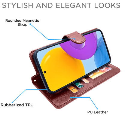 Pikkme brown Magnetic mobile flip cover for Samsung M52 5G – photo 5