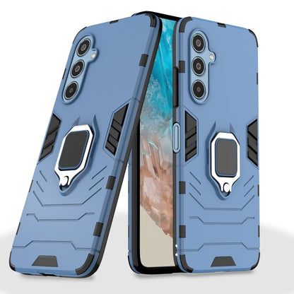Samsung M35 5G mobile cover in blue by Pikkme