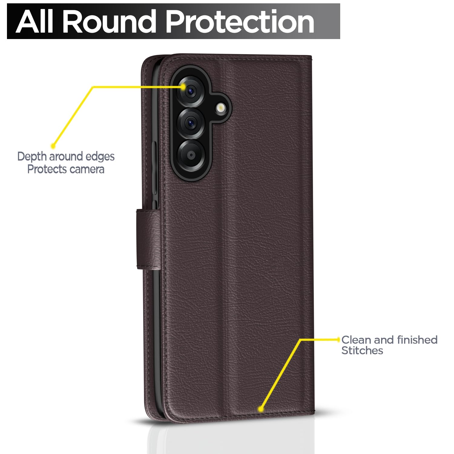 Samsung A37 5G flip case in coffee by Pikkme – photo 4