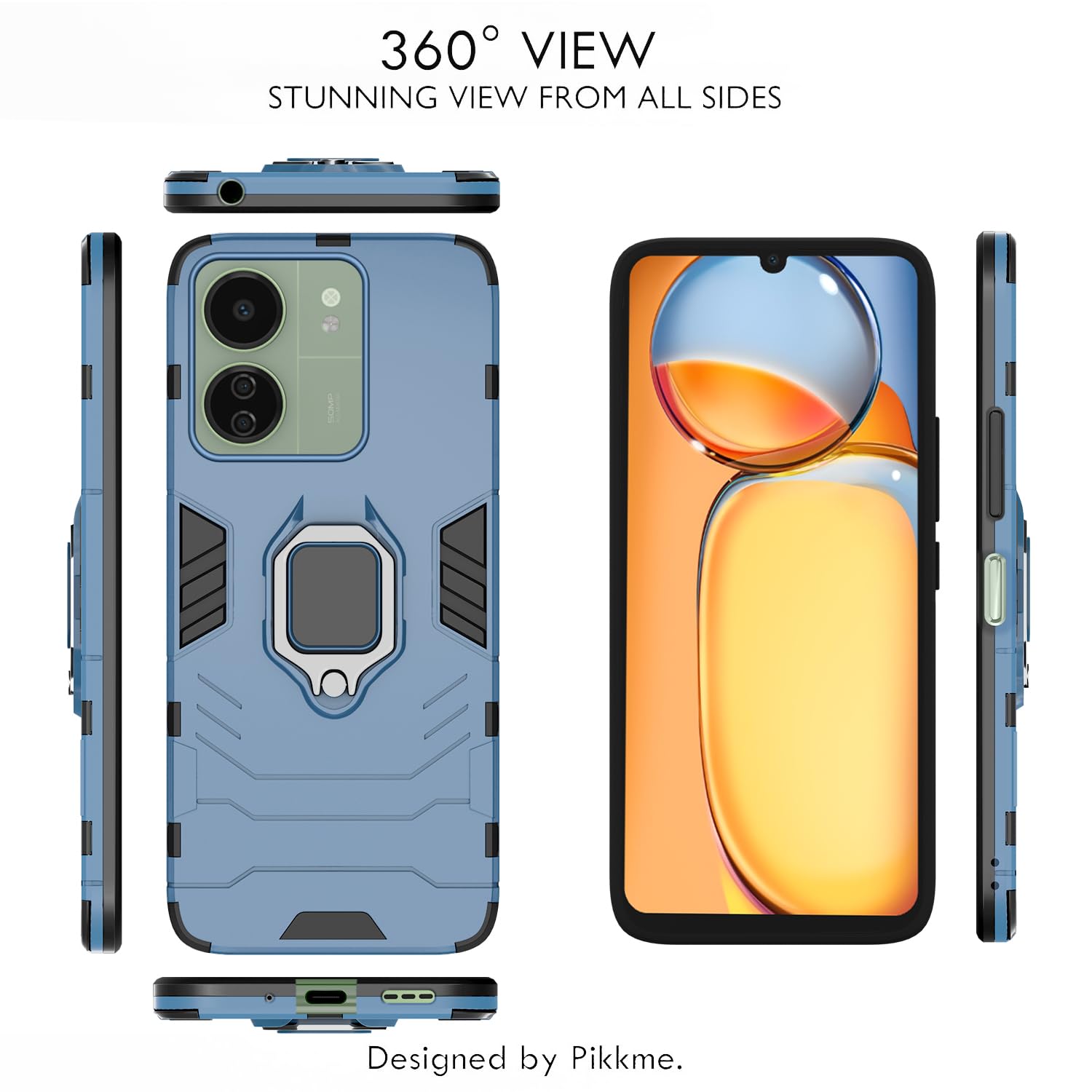 Redmi 13C 4G/13C 5G mobile back cover in blue by Pikkme – photo 2
