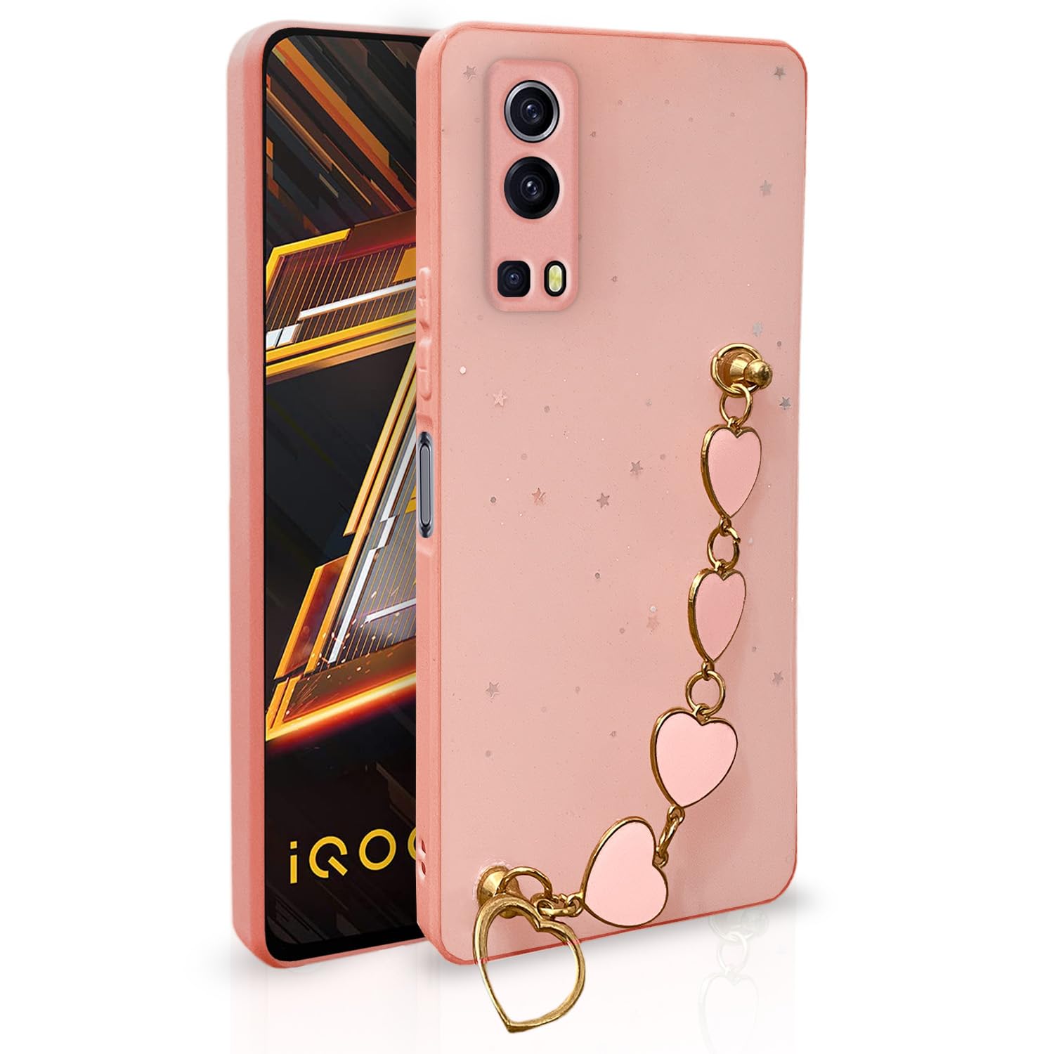 Pikkme iQOO Z3 5G Chain Back Cover (Pink)