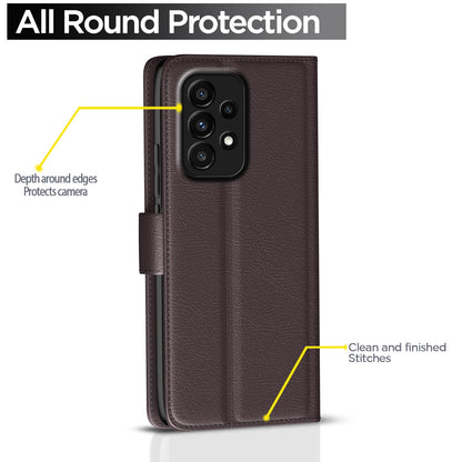 Samsung A33 5G Wallet flip case in coffee by Pikkme – photo 4