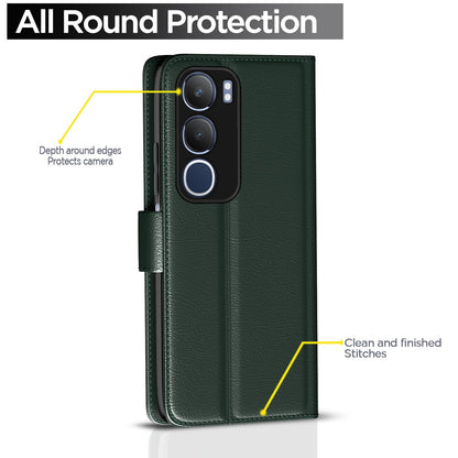 Vivo Y19s Button mobile flip cover in green by Pikkme – photo 4