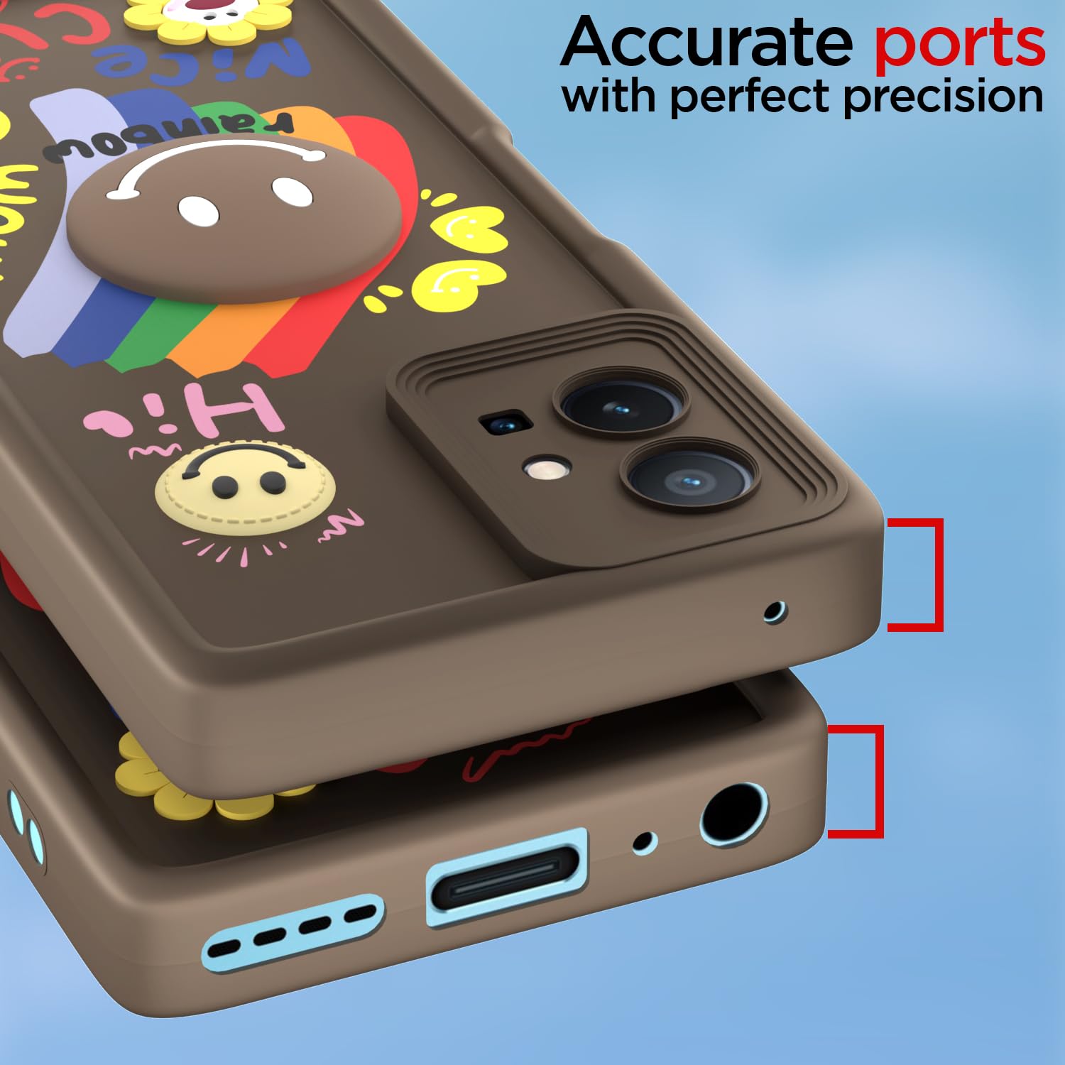 Pikkme brown back cover for Vivo T1/Y75/iQOO Z6 5G – photo 4