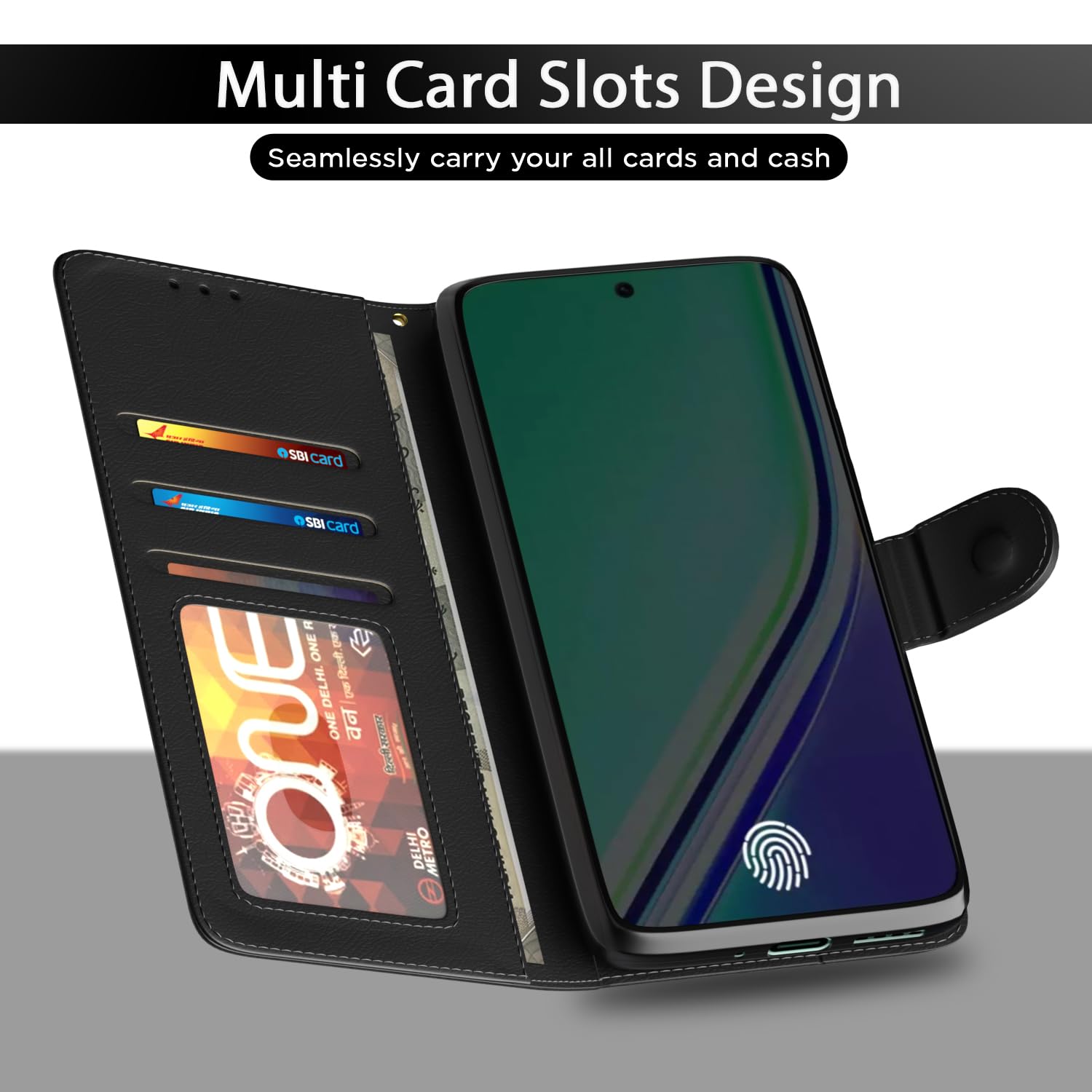 Pikkme Realme 14 Pro Plus 5G Wallet black flip cover – photo 5