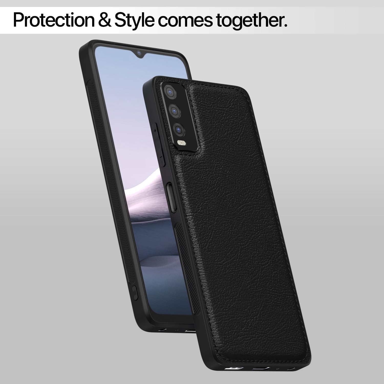 Vivo Y12s/Y20/Y20i/Y20G mobile cover in black by Pikkme – photo 6
