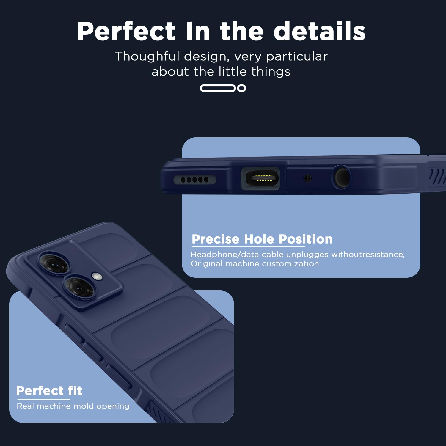 Blue Liquid Silicone back cover for Moto G84 5G – Pikkme – photo 2