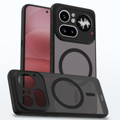 Pikkme black smoke mag-safe mobile cover for Nothing Phone 4a Pro 5G