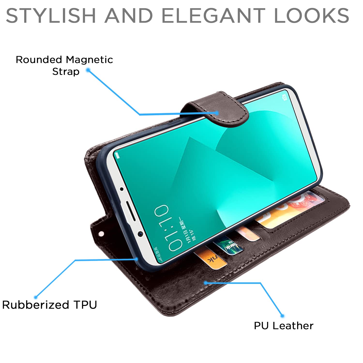 Pikkme Oppo A83 Vintage Flip Cover (Coffee)
