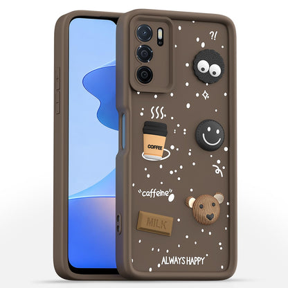Pikkme Oppo A16/3D Silicone brown back cover