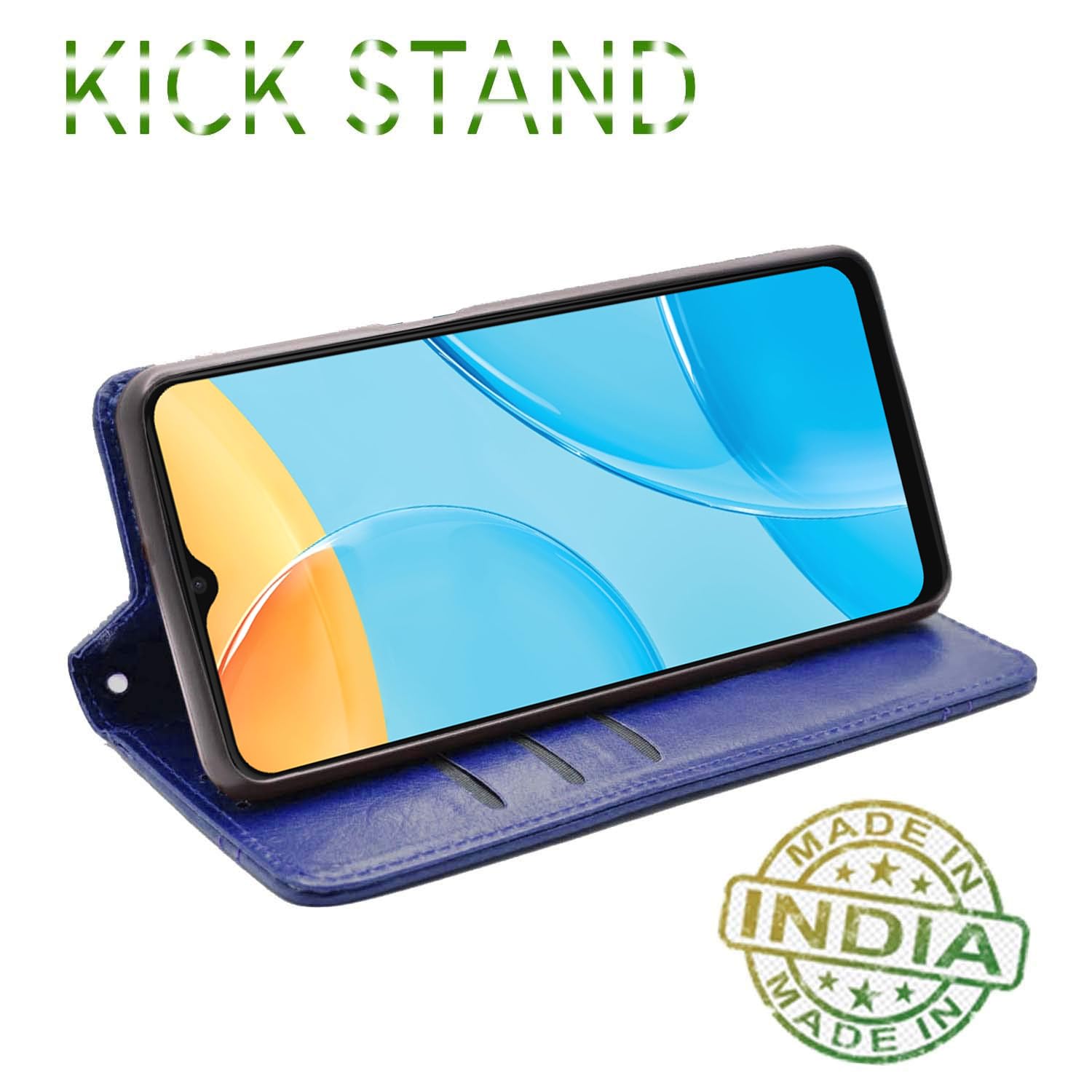 Pikkme Oppo A15 Wallet blue wallet flip cover – photo 4