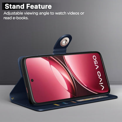 Pikkme iQOO Z10R/Vivo V50/V50e/Vivo T4R 5G blue mobile flip cover – photo 3