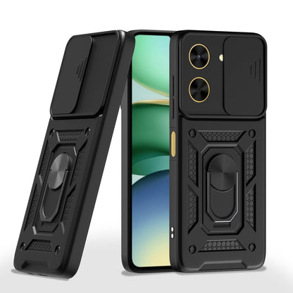 Pikkme Poco C71 D10 Tough Armor Back Cover  - Black