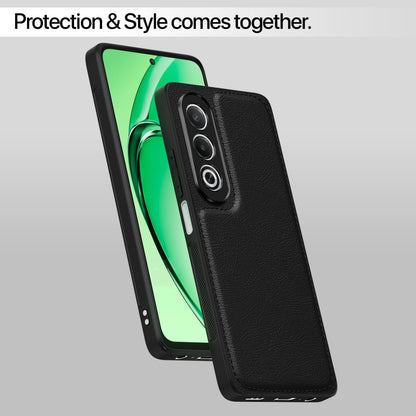 Pikkme Oppo K12x 5G Leatherback Back Case | Black