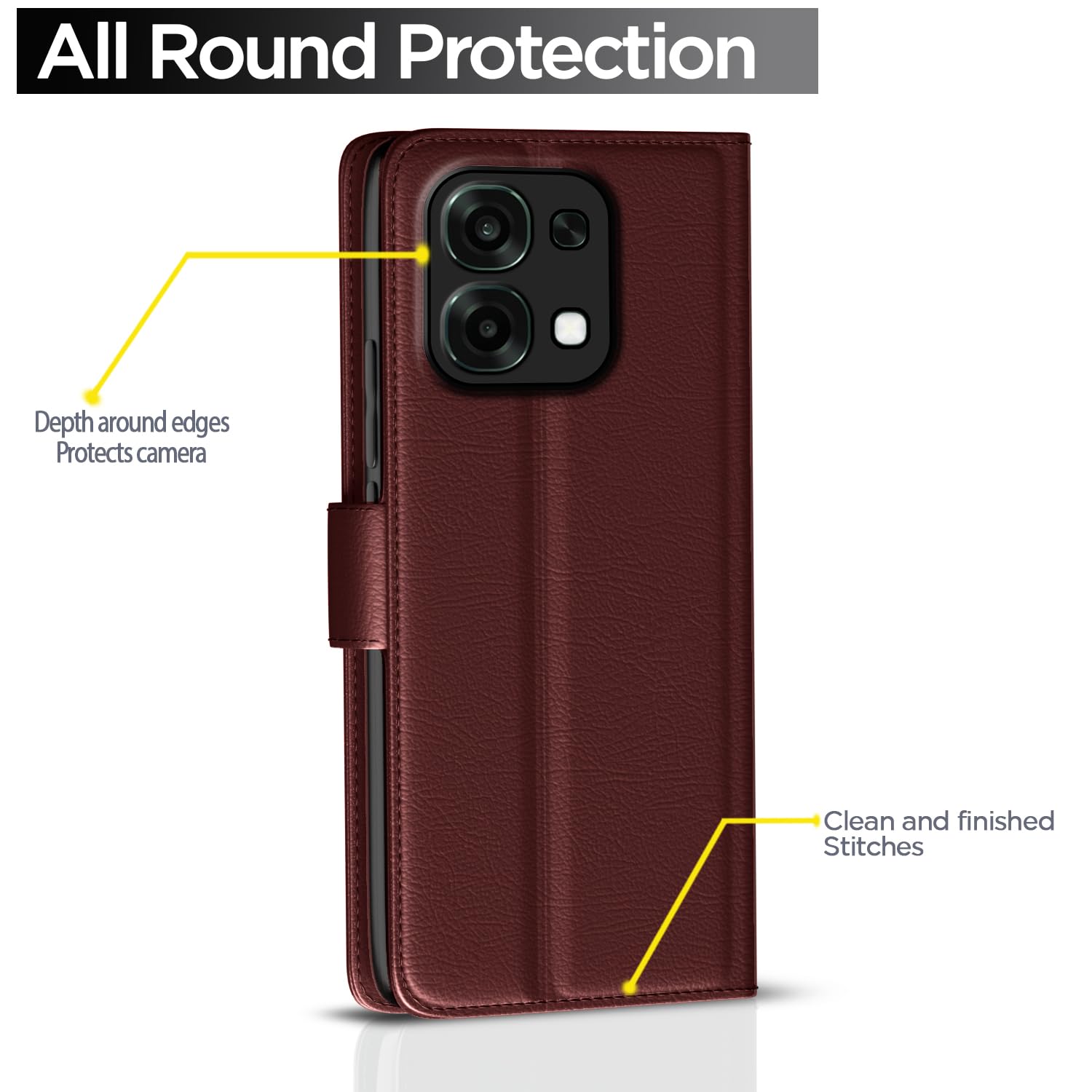 Pikkme Oppo F31/F33 5G brown wallet flip cover – photo 4