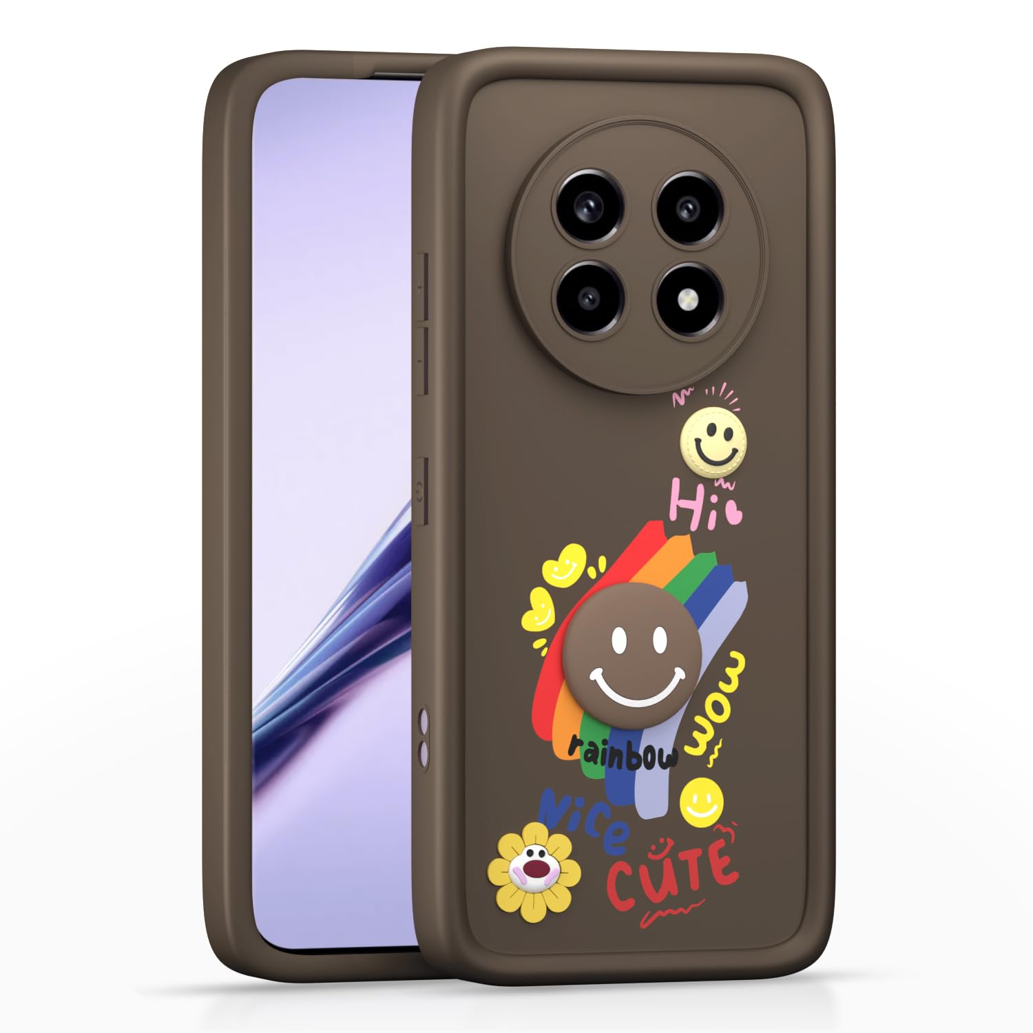 Pikkme Realme 13 Pro/13 Pro Plus 5G Soft Silicone brown phone cover