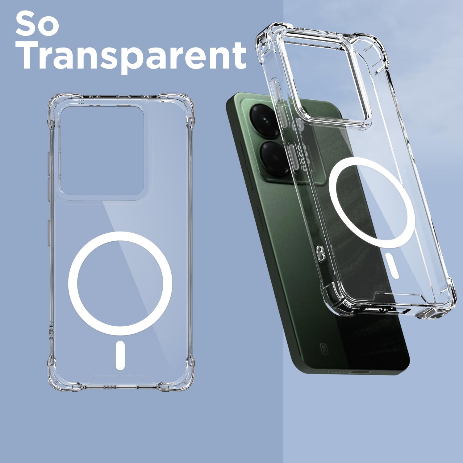 Pikkme Poco M7 Pro 5G transparent mag-safe mobile cover – photo 2