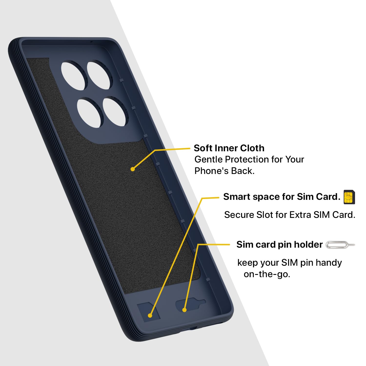 Pikkme Motorola MotoEdge 60 Fusion 5G Gencase Back cover (Blue)