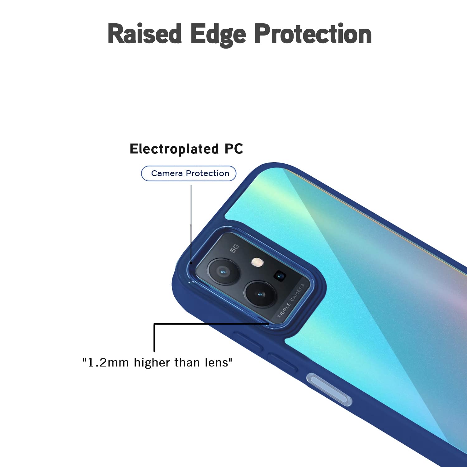 Vivo T1/Y75/iQOO Z6 5G mobile cover in blue by Pikkme – photo 5