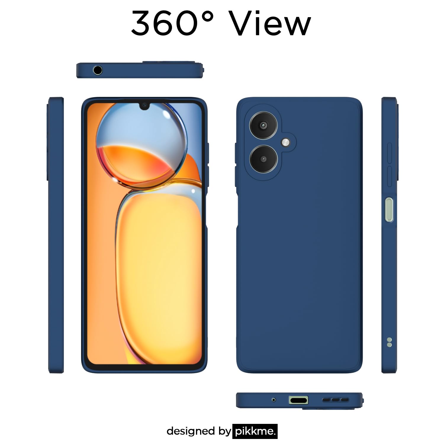 Pikkme blue Liquid Silicone mobile cover for Redmi 13C 5G – photo 2