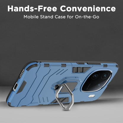 Pikkme iQOO 12 5G D5 Tough Armor Back Cover | Blue