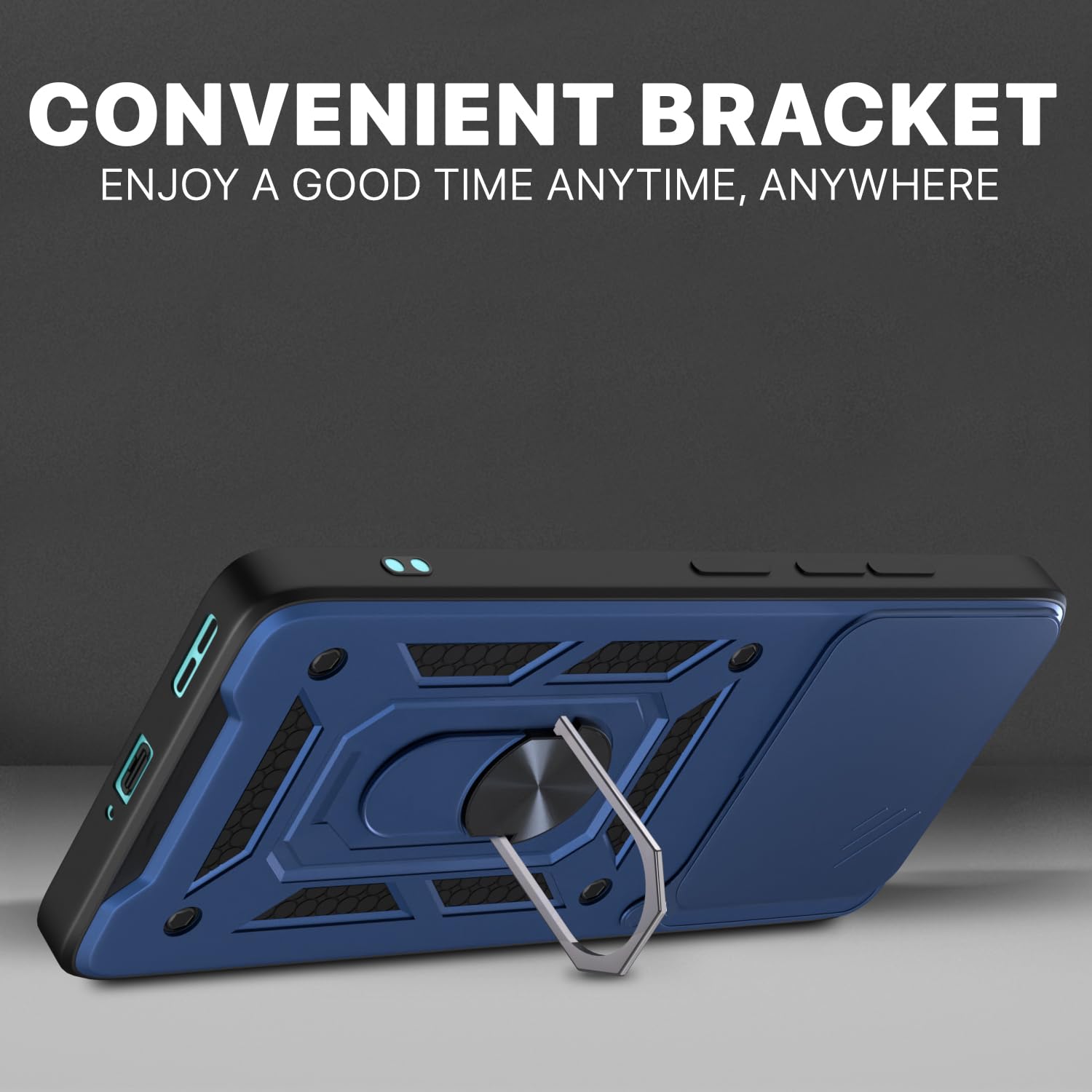 Pikkme Motorola Moto edge 60 fusion D10 Tough Armor Back Cover (Blue)