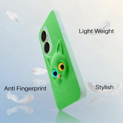 Pikkme One Plus Nord CE3 Lite 5G Kitty Back Cover (Green)