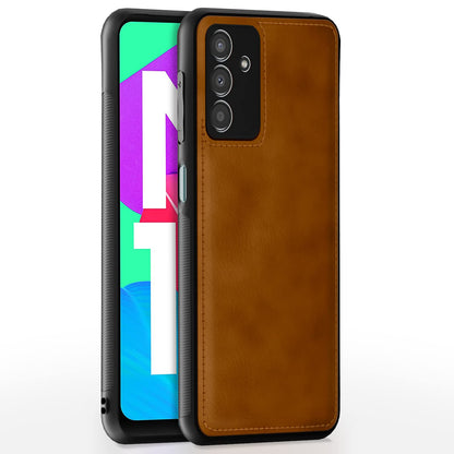 Brown Leather mobile cover for Samsung M13 4G – Pikkme