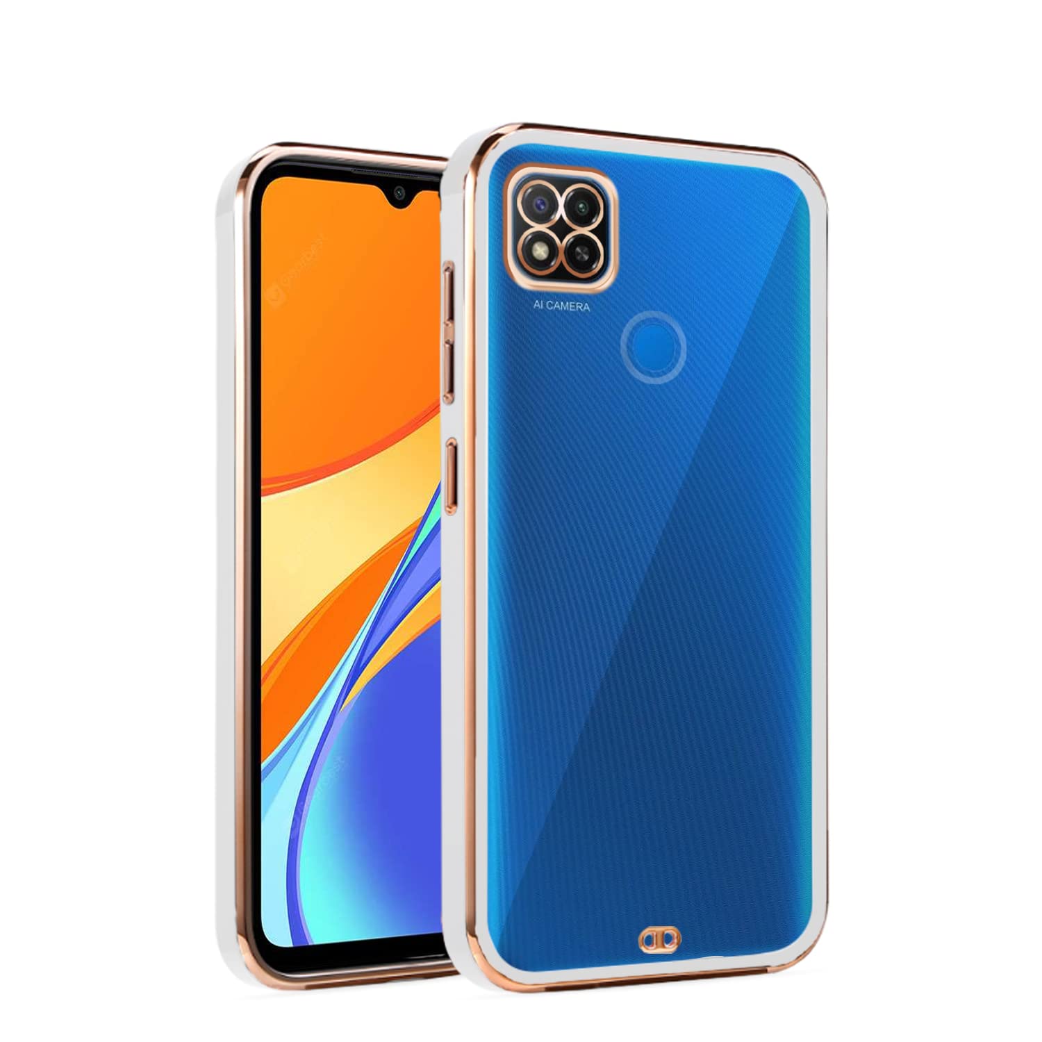 White Chrome mobile back cover for Redmi 9/9C/9, Poco C31/Redmi 10A – Pikkme