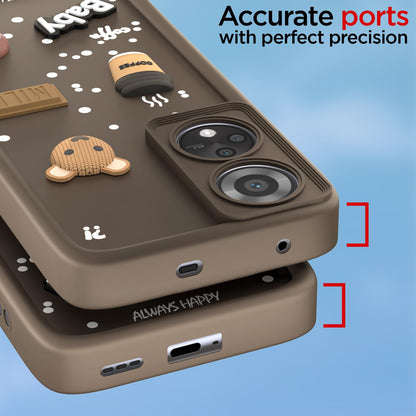 Oppo Reno 8T mobile back cover in brown by Pikkme – photo 4