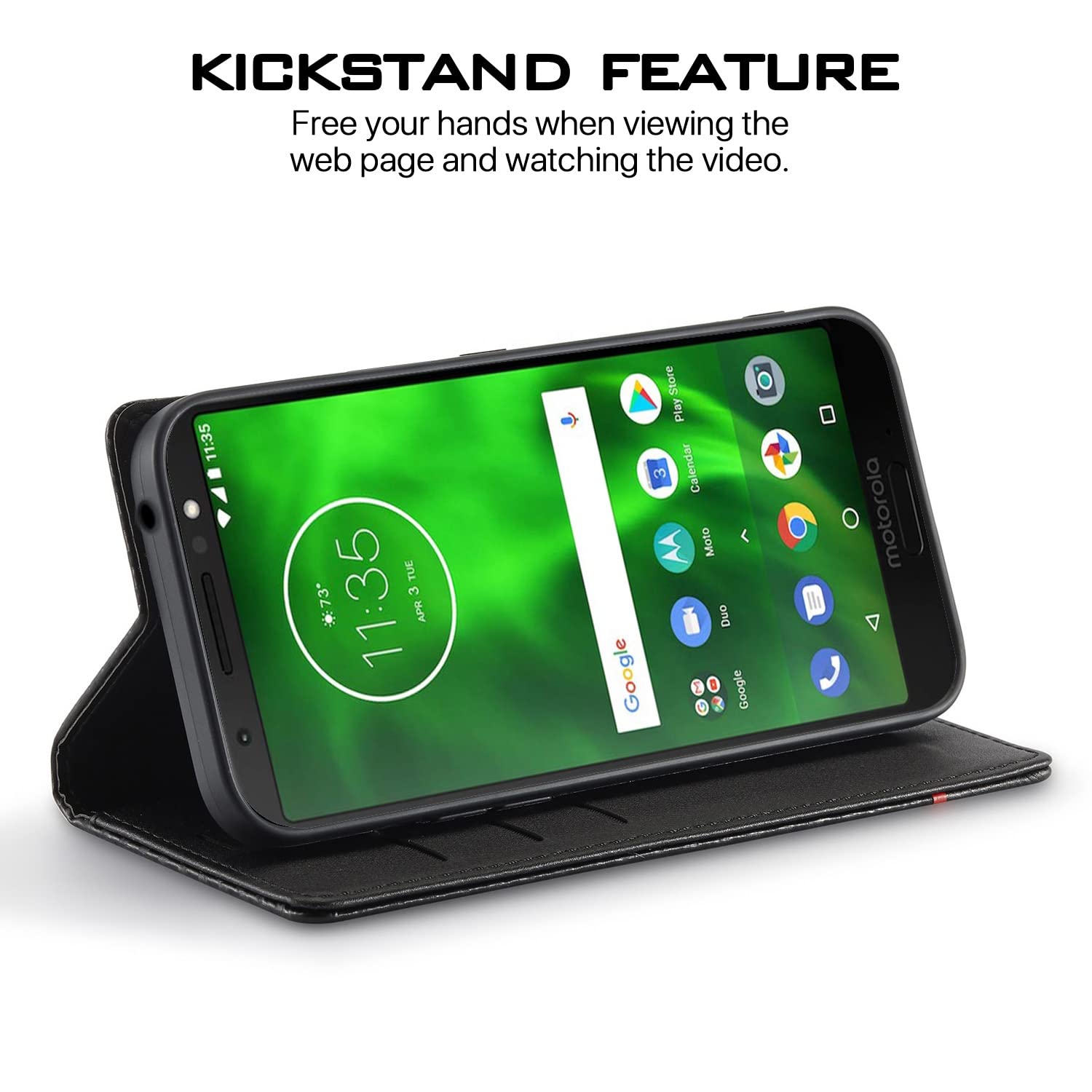 Pikkme Moto G6 Play Wallet black wallet flip cover – photo 5