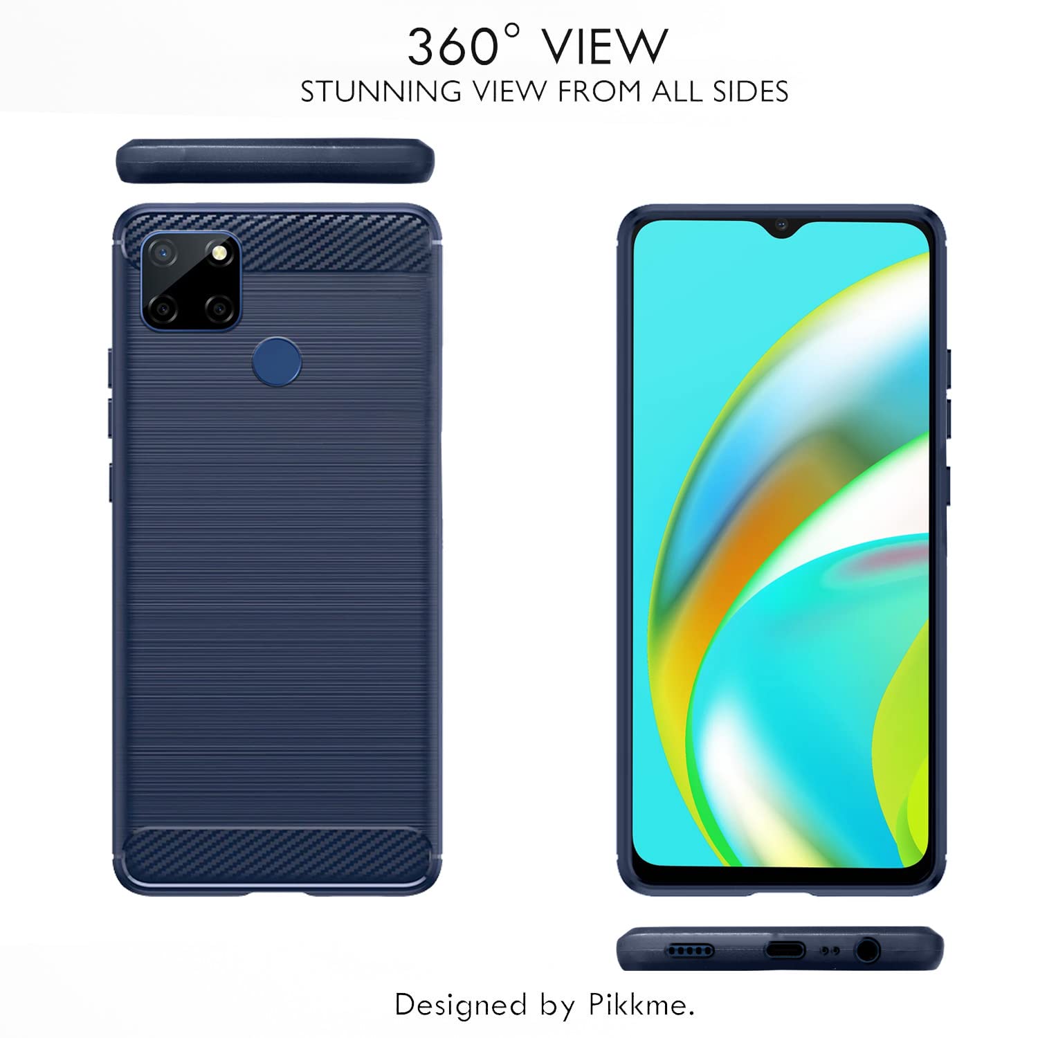 Blue back cover for Realme C12/Narzo 20/Narzo 30A/C25 – Pikkme – photo 3